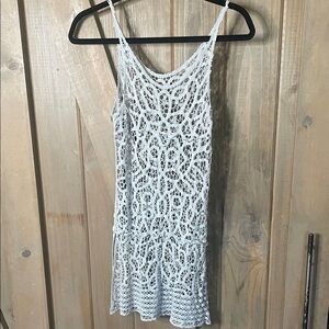 Source Unknown White Crochet Swim Cover-Up